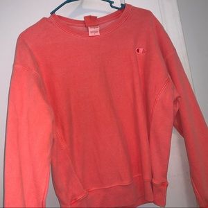 peach champion crew neck